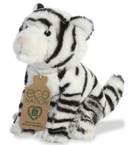 Antics Aurora Eco Nation White Tiger Plush