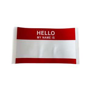 Stickers: Hello my name is eggshell stickers