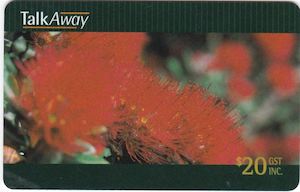 1996 TALK AWAY TELECOM $20.00 POHUTUKAWA PHONECARD UNUSED