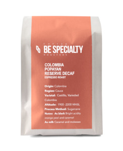 coffee: Colombia Popayan decaf (espresso)