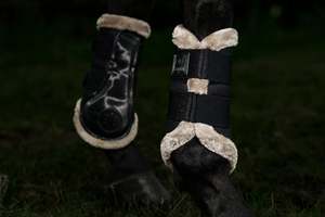 Horse Boots: Eskadron ESSENCE Glitter Mesh Fauxfur Tendon Boots