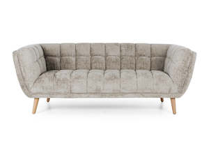 LIVING FURNITURE: Towelie 3 Seater Pearl Grey