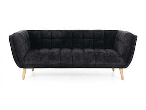 LIVING FURNITURE: Towelie 3 Seater Panther Black