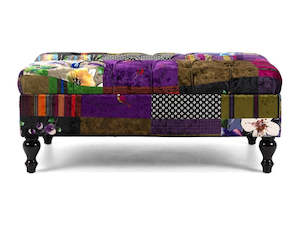 Patchwork Storage Ottoman