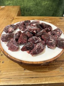 Products: Boneless diced Venison steak 1kg