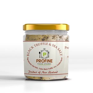 Products: Package of 10 Tuber Black Truffle Sea Salt Jars