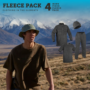 Men: Mens Four Piece Fleece Pack Black