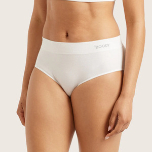 Boody Bamboo Womens Underwear Small: Boody Midi Briefs White Small