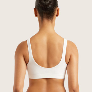Boody Bamboo Womens Underwear Small: Boody Shaper Crop Bra White Small