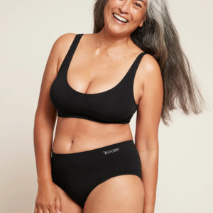 Boody Bamboo Underwear Womens Medium: Boody Midi Briefs Black Medium