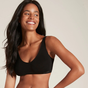 Boody Bamboo Womens Underwear Small: Boody Seamfree Crop Bra Black Small