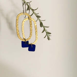 Twigg: Brassy Seaglass Earrings