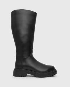 Womens Boots: Wider Fit DRAGON Round Toe Knee Boots