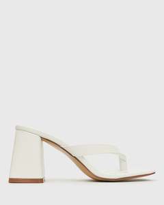 Womens Bridal Edit: SUNDOWNER Leather Thong Mule Sandals