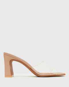 Womens Bridal Edit: UNIQUE Square Toe Heeled Mules