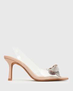 Womens Bridal Edit: XANTHEA Bling Bow Stiletto Heels