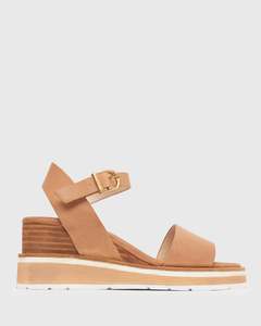 PRE-ORDER SANDREA Stacked Heel Wedges