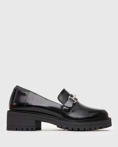 Womens Loafer Edit: AGATHA Leather Heeled Loafers