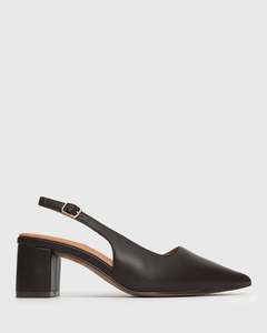 Wider Fit GUS Block Heel Slingback Pumps