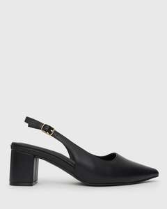 Wider Fit GUS Block Heel Slingback Pumps