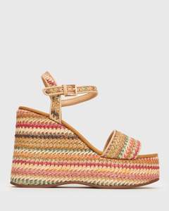 FAME Raffia Platform Wedges