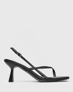 Womens Stilettos: SIENA Strappy Thong Heel Sandals