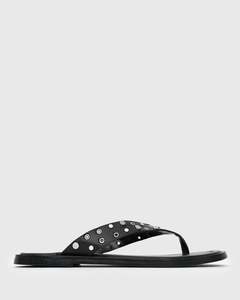 Orderlyemails Recommended: PRE-ORDER NINJA Studded Leather Thong Sandals