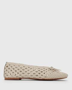 Orderlyemails Recommended: PRE-ORDER GEORGIA Leather Woven Ballet Flats