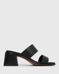 PRE-ORDER Wider Fit PRINCE Leather Block Heel Mules
