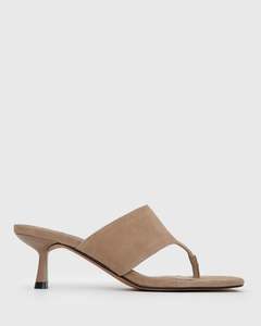 Orderlyemails Recommended: PRE-ORDER SOLEI Suede Leather Thong Mule Sandals