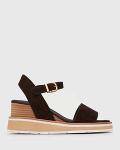 SANDREA Stacked Heel Wedges