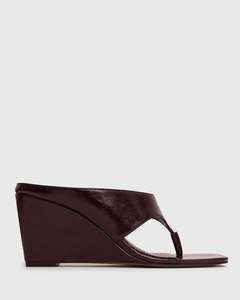 Womens Pre Order: PRE-ORDER SELENE Square Toe Wedge Sandals