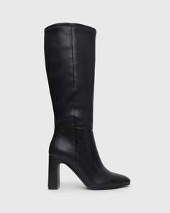 PRIME Block Heel Knee High Boots