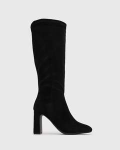 Womens Boots: PRE-ORDER Wider Fit PRIME Block Heel Knee High Boots