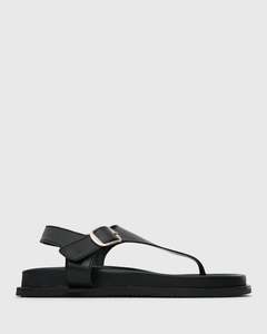 PRE-ORDER ELSIE Leather Strap Thong Sandals