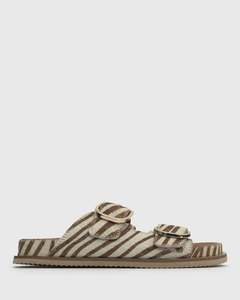 MARGOT Leather Buckle Slides