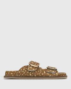 MARGOT Leather Buckle Slides