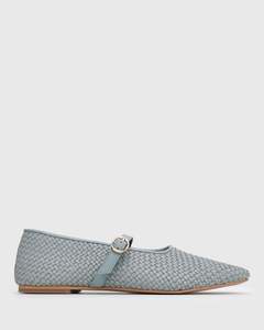 Womens Ballets: PRE-ORDER GRACIE Leather Woven Ballet Flats