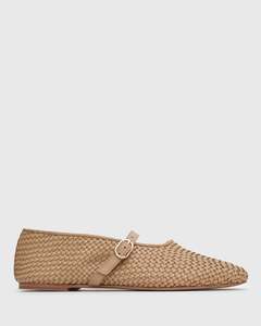 PRE-ORDER GRACIE Leather Woven Ballet Flats