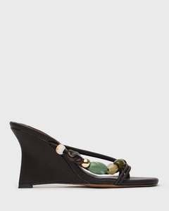 Womens Wedges: PRE-ORDER SALTY Beaded Thong Wedge Sandals