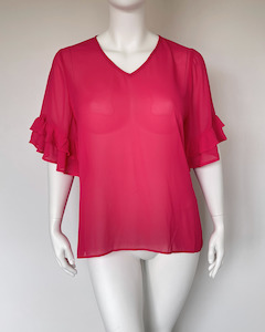 Shine On Gloss By Shine On: Gloss by Shine On fuchsia top