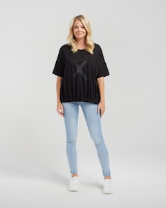 Products: S2001B Nikita Top - Black Stripe - BE U