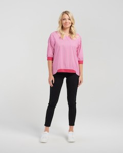 Products: S2026A Taylor Top - Pink Check - BE U
