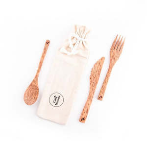 Camping Outdoors: Caliwoods Coconut Wood Cutlery - ON SALE!