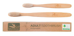 Go Bamboo Plastic Free Toothbrushes -Low Cost Shipping!