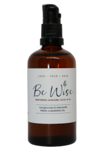 Cleansing Oil & Makeup Remover - Rose Geranium & Chamomile Be Wise Skincare