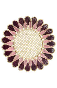 Botanique Collection: Drops Placemat - Burgundy Pink