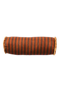 Thin Stripe Chocolate Bolster Cushion
