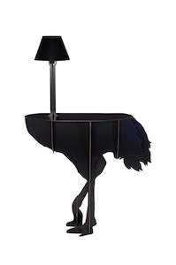 Diva Lucia illuminated ostrich wall console