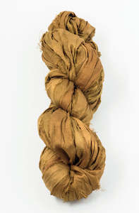 Passementerie: Silk Sari Ribbon - Dark Ochre